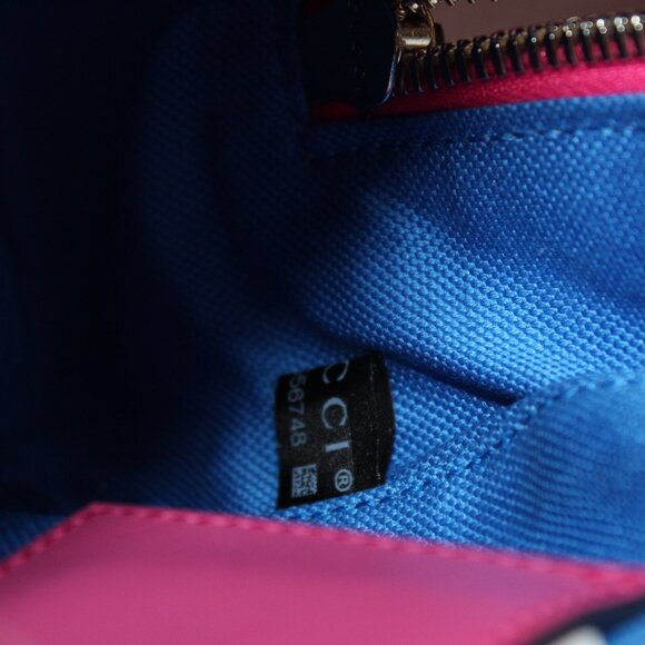 NWT Gucci Shoulder Bag GG Tennis Handbag Mini Pink Blue Top Handle Duffle 725292 - Picture 10 of 13